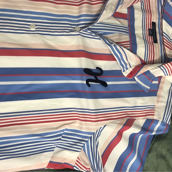 Button down Shirt Dress TOMMY HILFIGER Striped Belted Midi Dress XL Like new - Picture 13 of 16